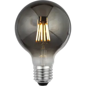 لمبة قزاز عيدان كروي قطر 9.5 سم شكل رمادي لون الإضاءة اصفر 5 واط E27