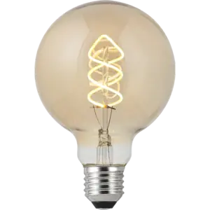 لمبة دايمر عسلي لون الانارة اصفر قطر 9.5 سم قزاز ذهبي 4 واط E27