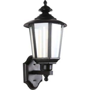 فانوس جداري جوهرة الحديقة الشكل اسود مميز تصميم عملي مفرد لمبة قاعدة E27 قابلة لإستبدال